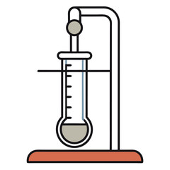 Test Tube Clamp Line Drawing Vector | Clipart, Cartoon, and Line Art Illustration, Line drawing of a test tube clamp vector illustration, perfect for clipart, cartoons, and digital design.