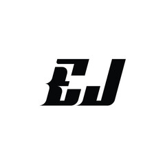 EJ monogram logo design letter text name symbol monochrome logotype alphabet character simple logo