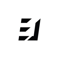 EJ monogram logo design letter text name symbol monochrome logotype alphabet character simple logo