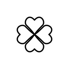 Clover icon logo design. clover sign and symbol. four leaf clover icon.