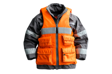 Safety vest isolated on transparent background