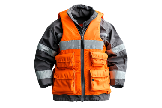 Safety vest isolated on transparent background