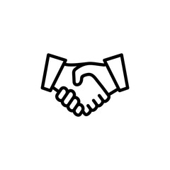 Handshake icon logo design. business handshake sign and symbol. contact agreement