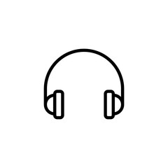 Headphone icon logo design. Headvector sign and symbol