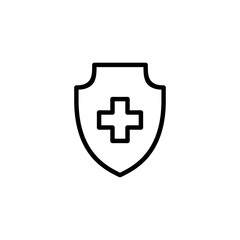 Health insurance icon logo design. Insurance health document sign and symbol
