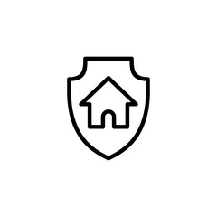 house insurance icon logo design. house protection sign and symbol