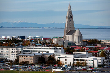 Hallgrimskirkja - a Lutheran (Church of Iceland) parish church in Reykjavik, Iceland. 