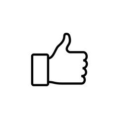 Like icon logo design. Thumbs up sign and symbol. Hand like