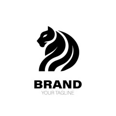 Panther Logo. Panther Logo Design. Panther Logo Brand. Panther Logo Vector Design Isolated on White Background