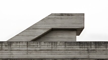Abstract Concrete Architecture, Geometric Grey Building Exterior