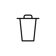 Trash icon logo design. trash can icon. delete sign and symbol.