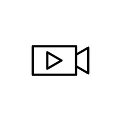 Video icon logo design. video camera sign and symbol. movie sign. cinema