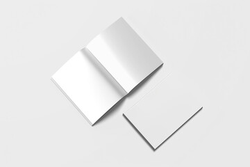 Empty new book or magazine mack up isolated on transparent background. Vector illustration