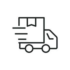 Express cargo thin line icons. Editable stroke and Perfect pixel on transparent background