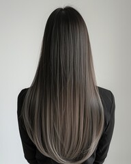 Fototapeta premium background of women fashion with beautiful wavy haircuts creates the elegance of girl Generate AI