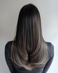 Naklejka premium background of women fashion with beautiful wavy haircuts creates the elegance of girl Generate AI