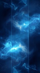 Obraz premium Abstract digital illustration of blue and white luminous cloud formations