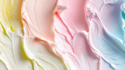 pastel-colored ice cream texture with gentle swirls background