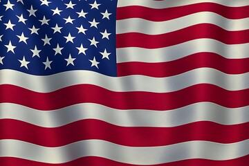 American Flag for Waving, Patriotic Background.
