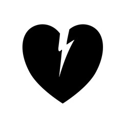 Broken heart vector icons
