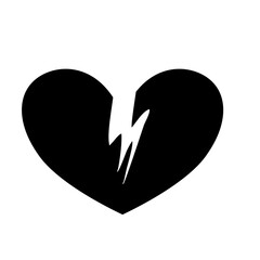 Broken heart vector icons
