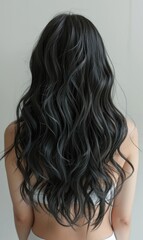 Naklejka premium background of women fashion with beautiful wavy haircuts creates the elegance of girl Generate AI