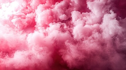 Fototapeta premium Pink Smoke Clouds in Air