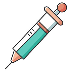Minimalist Micropipette Drawing Vector | Line Art, Clipart & Cartoon Illustration, Minimalist micropipette vector illustration, perfect for clipart, cartoons, and line art designs.