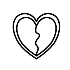 two halves of the heart icon
