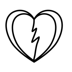 two halves of the heart icon
