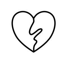 two halves of the heart icon
