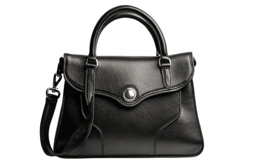 Stylish black handbag suitable for formal and casual occasions, crafted from high-quality leather and featuring a versatile design