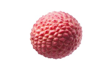 Red fruit with a pink center and a white background, isolated