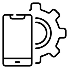 App Development Line Icon