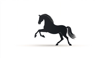 Obraz premium natural light p A simple silhouette of a hors