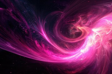 Fototapeta premium Abstract Cosmic Nebula Swirling Pink and Purple Galactic Vortex of Energy and Light