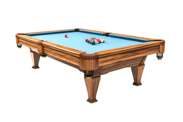 Elegant Pool Table Game Ready for Action Exciting Billiards Fun