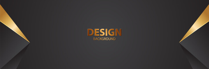Gold accent geometric dark background design