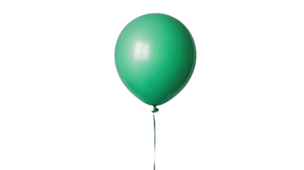 Green balloon floating with transparent background for easy editing