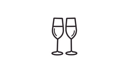 Champagne glasses clinking in celebration