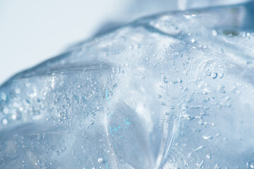 Macro shot of frozen ice water as background
