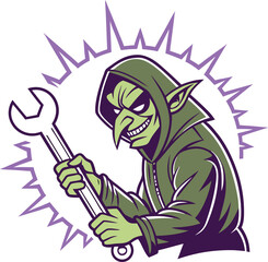 Create a icon for the logo of a wizard illustration