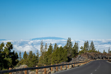Visiting of Teide national park on Tenerife and view on volcanic landscapes, Canary islands, Spain