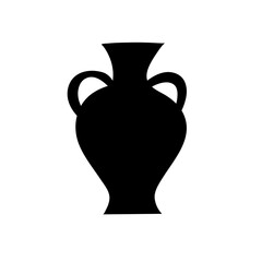 Ancient black ceramic vase
