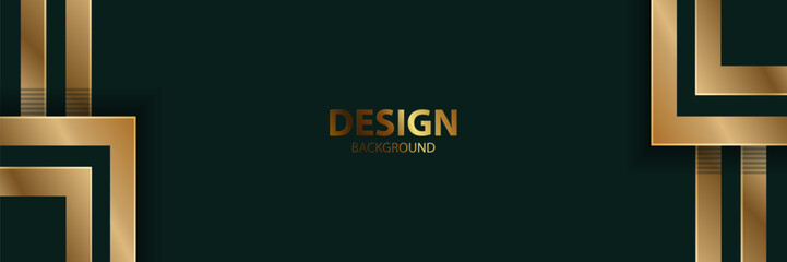Obraz premium Gold geometric design, dark background, elegant template