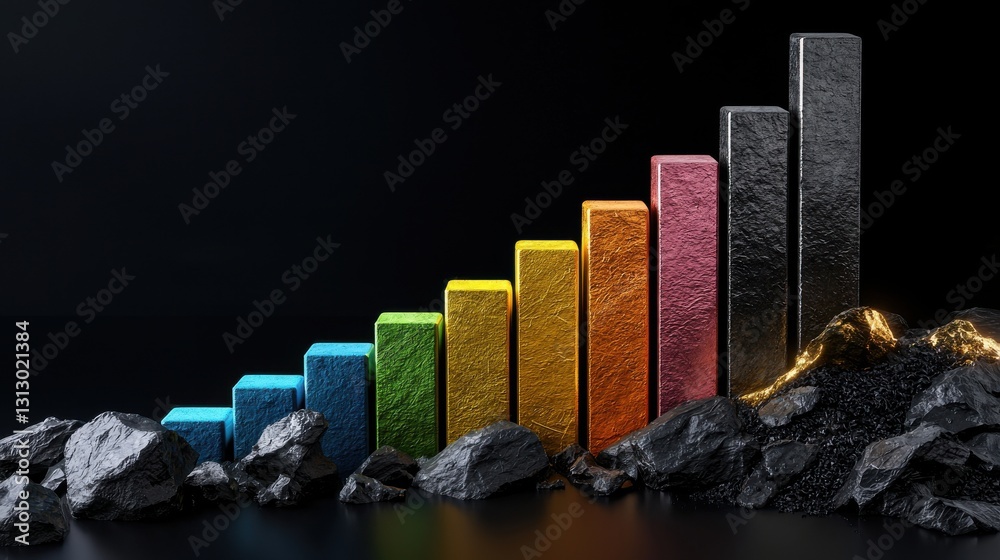 Aufkleber a series of colorful blocks are stacked on top of each other