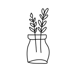 Bouquets of flowers in vases 
