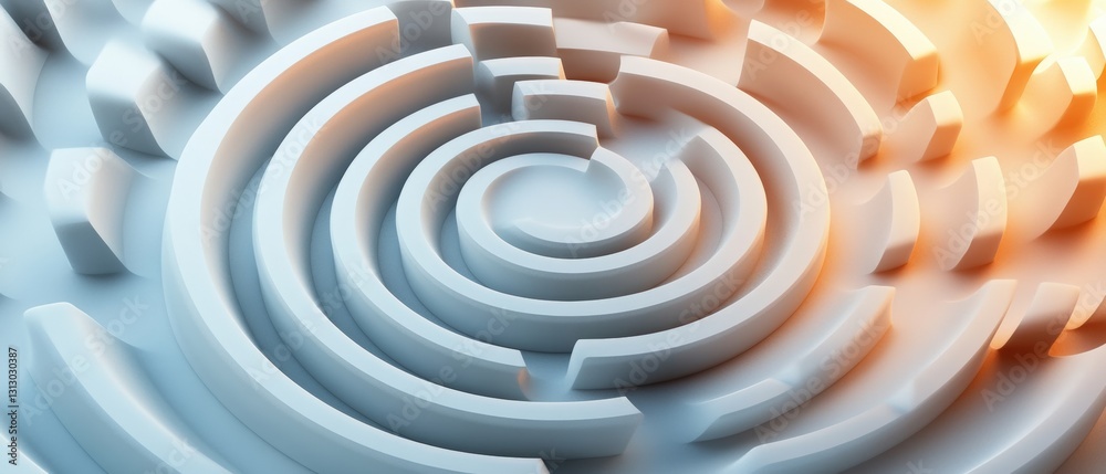 Poster intriguing spiral shaped object set against a clean background showcasing unique curves and artistic