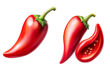 Vibrant Red Chili Peppers Spicy and Fresh Ingredients