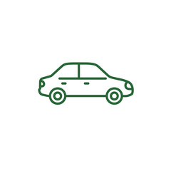 Obraz premium Sedan car icon in side view representing personal vehicle